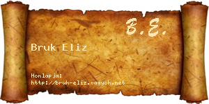 Bruk Eliz névjegykártya